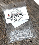 Hump Back Glass Beads 65 Clear Beads, Eyes, Coneheads