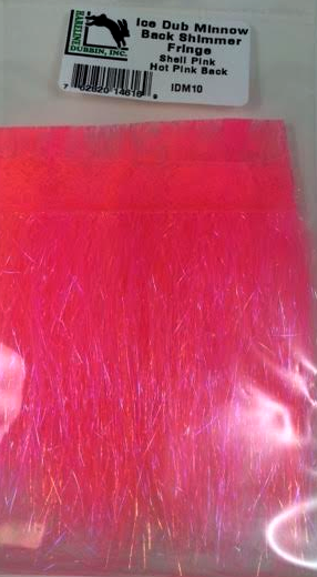 Ice Dub Minnow Back Shimmer Fringe Pink