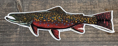 Jeff Currier Decals Brook Trout / 10 inch Stickers