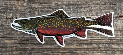 Jeff Currier Decals Brook Trout / 5 inch Stickers