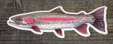 Jeff Currier Decals Rainbow Trout / 10 inch Stickers