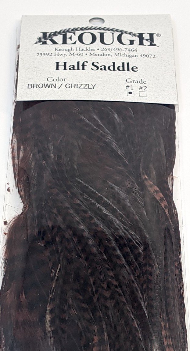 キーオ KEOUGH Half Saddle GRIZZLY Grade #1 Keough Grizzly Half Saddle-BigYFlyCo.com — Big Y Fly Co