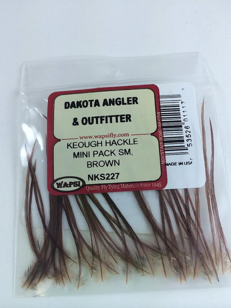 Keough Hackle Mini Pack Brown / Small Dry Fly Hackle