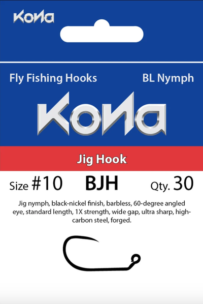 Kona BJH Jig Hook Barbless Hooks 30 Pack Hooks
