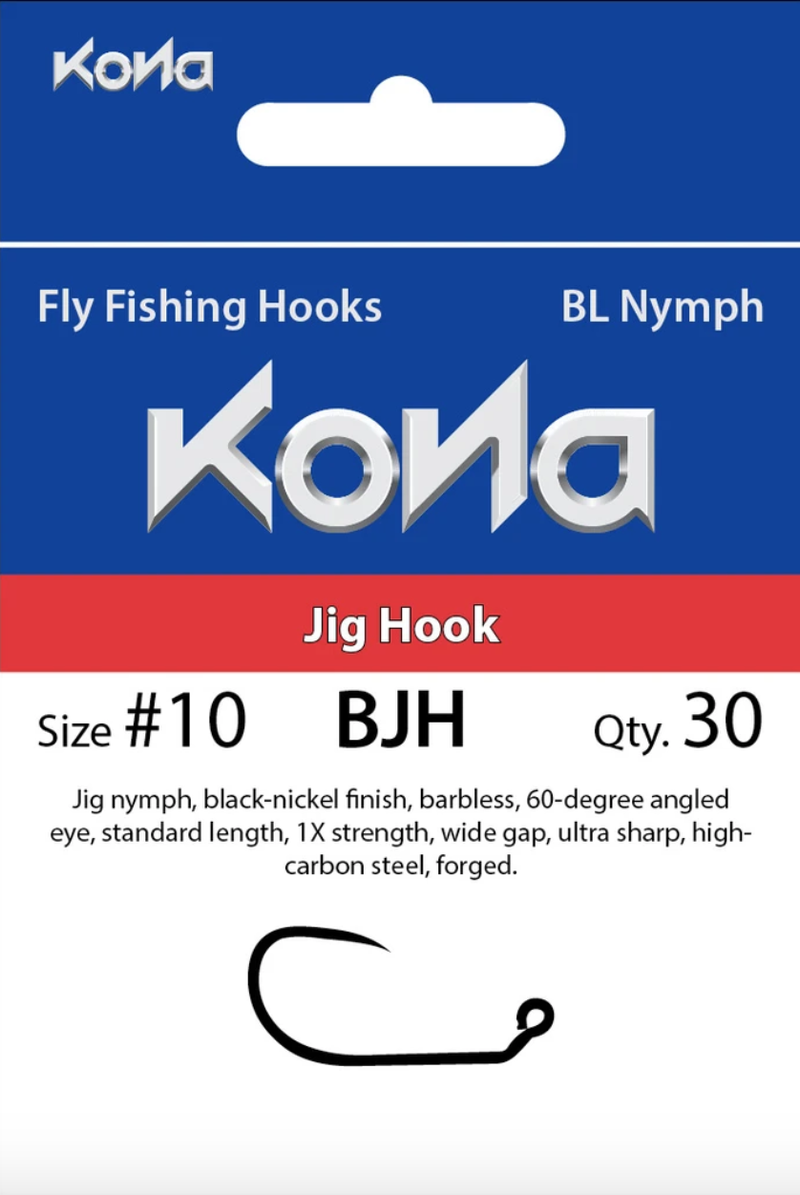 Kona BJH Jig Hook Barbless Hooks 30 Pack Hooks