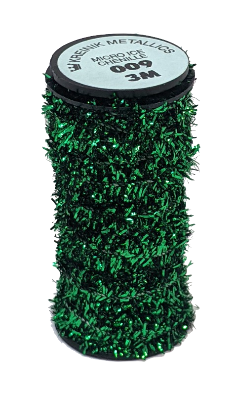 Kreinik Micro Ice Chenille Emerald Green Chenilles, Body Materials