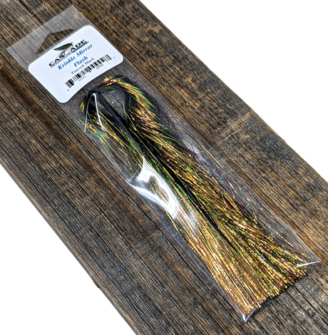 Krinkle Mirror Flash Peacock Black Flash, Wing Materials