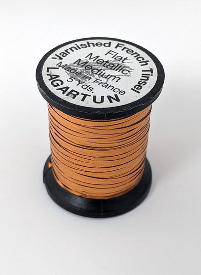 Lagartun Metal Flat Satin Embossed Tinsel Copper / Medium Wires, Tinsels