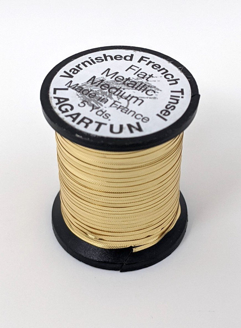 Lagartun Metal Flat Satin Embossed Tinsel Gold / Medium Wires, Tinsels