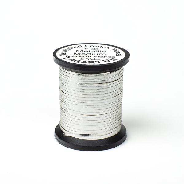 Lagartun Metal Flat Tinsel Silver / Medium Wires, Tinsels