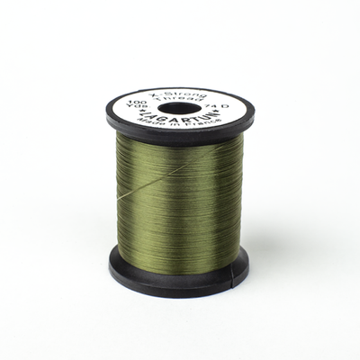 Lagartun Tying Thread X-Strong 74D Olive Threads