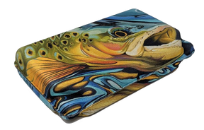 Large Lycra Covered Trout Design Fly Box Fly Box