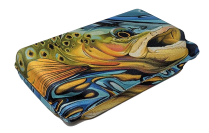 Large Lycra Covered Trout Design Fly Box Fly Box