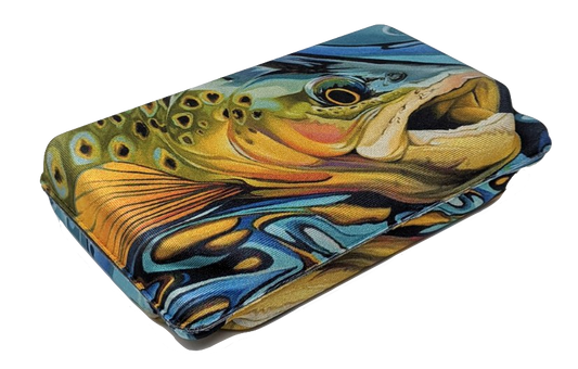 Large Lycra Covered Trout Design Fly Box Fly Box