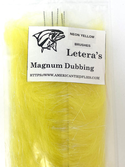 Letera's Magnum Dubbing Brushes Neon Yellow Dubbing