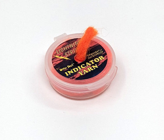 Lightning Strike Indicator Yarn Single 3ft Fl Orange Strike Indicators