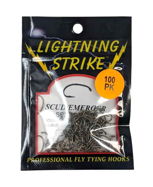 thumbnail image 2 of Lightning Strike SE3 Scud/Emerger Hooks – Down Eye, Barbed, Bronze (100-Pack) 2 of 6