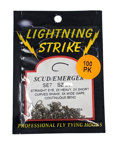 Lightning Strike SE7 Scud Hook 100 Pack 20 Hooks