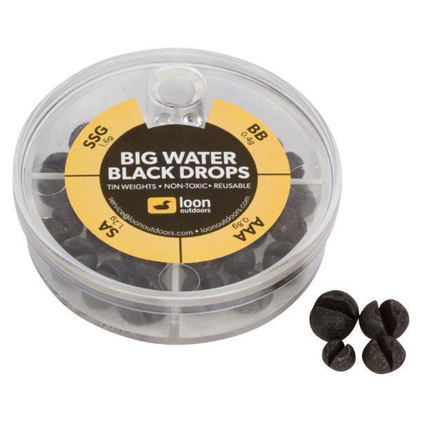 Loon Drops Split Shot Black / 4 Division Big Water Split Shot/Weight