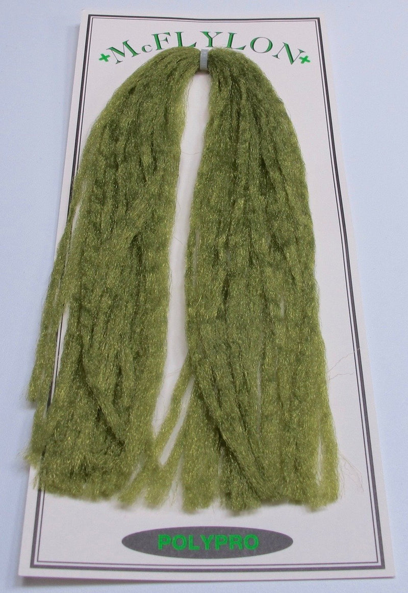 McFlylon Poly Yarn Olive Flash, Wing Materials
