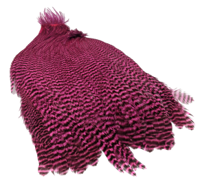 Metz Magnum Neck Pink/Grizzly Saddle Hackle, Hen Hackle, Asst. Feathers