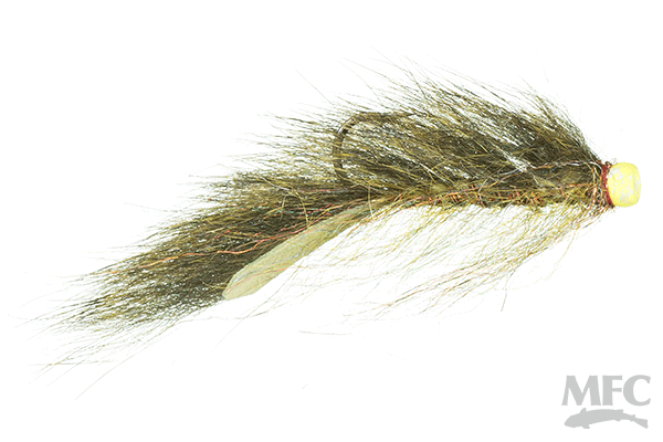 MFC Balanced Squirrel Leech Olive - Light Chartreuse Bead / 8 Trout Flies