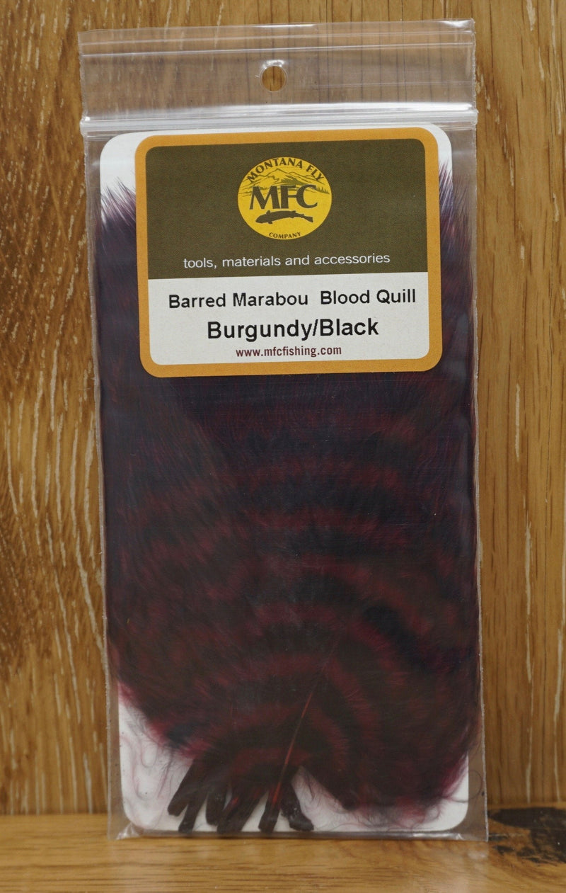 MFC Barred Marabou Blood Quill Burgundy/Black