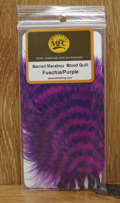 MFC Barred Marabou Blood Quill Fuschia/Purple 