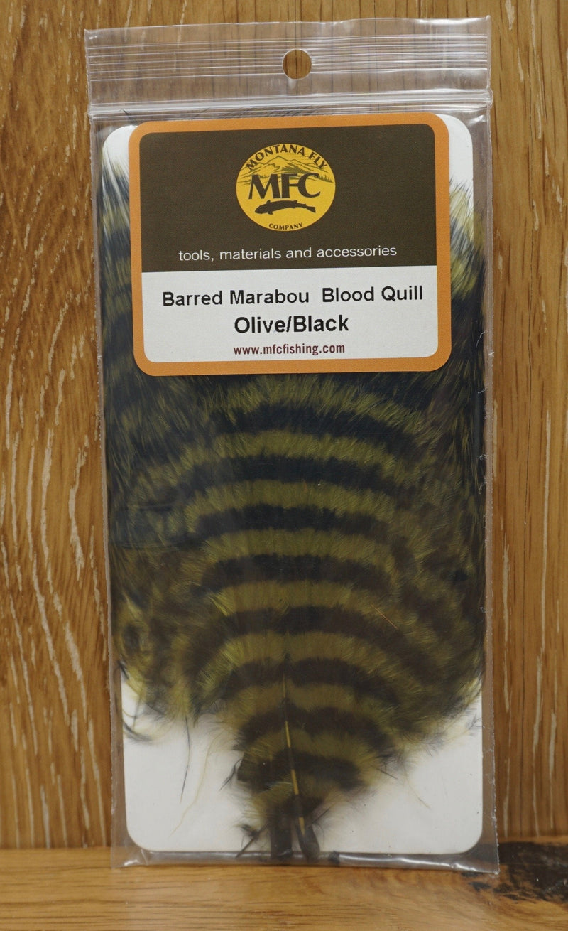 MFC Barred Marabou Blood Quill Olive/Black