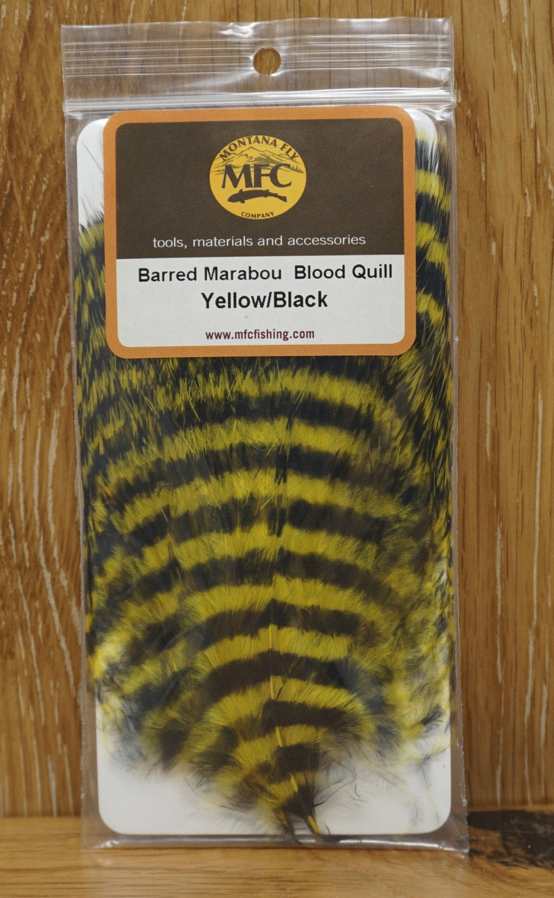 MFC Barred Marabou Blood Quill Yellow/Black