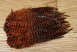 MFC Barred Saddle Hackle Rust/Black Saddle Hackle, Hen Hackle, Asst. Feathers