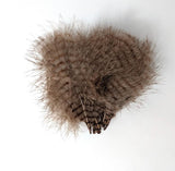 MFC Fine Barred Marabou Grey/Barred Brown Saddle Hackle, Hen Hackle, Asst. Feathers