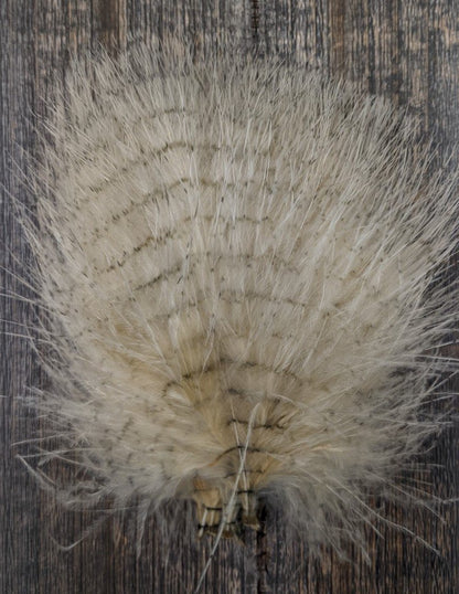 MFC Fine Barred Marabou Tan/Barred Grey Saddle Hackle, Hen Hackle, Asst. Feathers