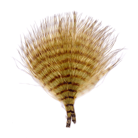MFC Mini Barred Buggerbou Olive/Barred Brown Saddle Hackle, Hen Hackle, Asst. Feathers