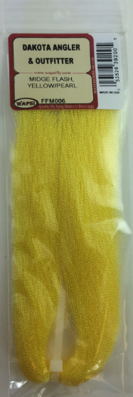 Wapsi Midge Flash Yellow Pearl Fly Tying Krystal