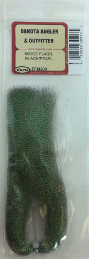 Wapsi Midge Flash Black Fly Tying Krystal