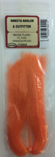 Wapsi Midge Flash Fl. Orange Fly Tying Krystal