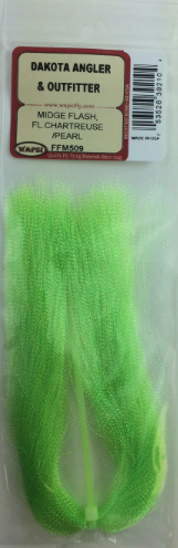 Wapsi Midge Flash Fl. Chartreuse Fly Tying Krystal