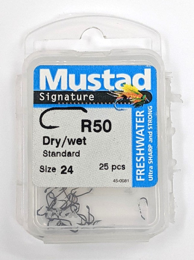 Mustad 9R50 Universal Dry/Wet Hook 25 Pack 20 Hooks