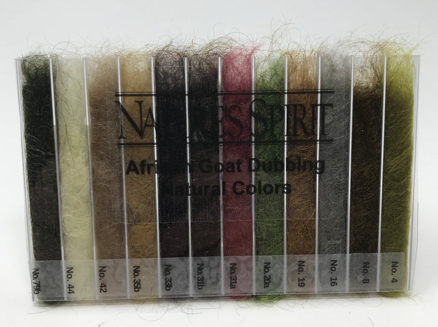 Nature's Spirit African Goat Dubbing Dispenser- 12 Natural Shades Dubbing