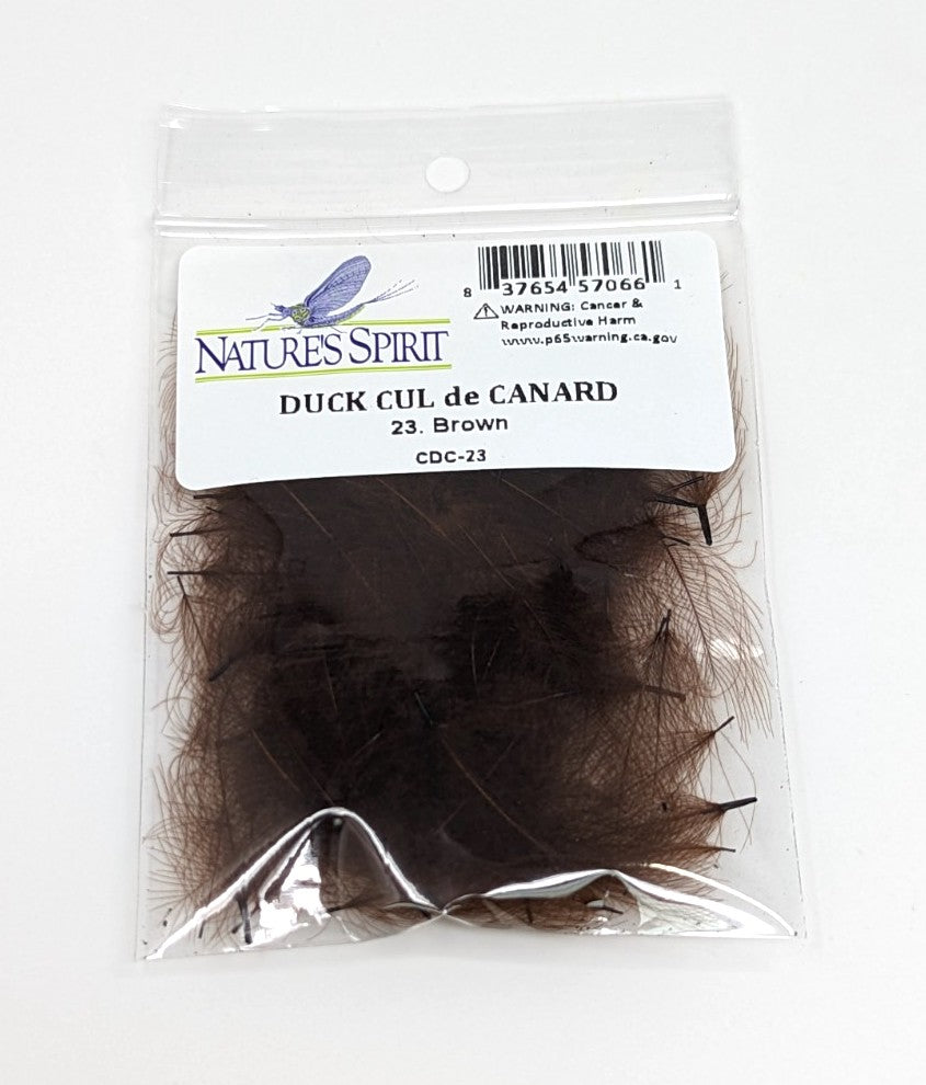 Nature's Spirit Duck Cul De Canard Feathers CDC Brown Saddle Hackle, Hen Hackle, Asst. Feathers