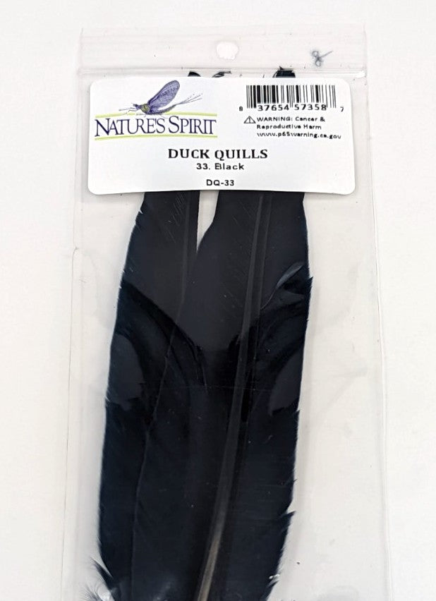 Nature's Spirit Duck Quills Black Saddle Hackle, Hen Hackle, Asst. Feathers