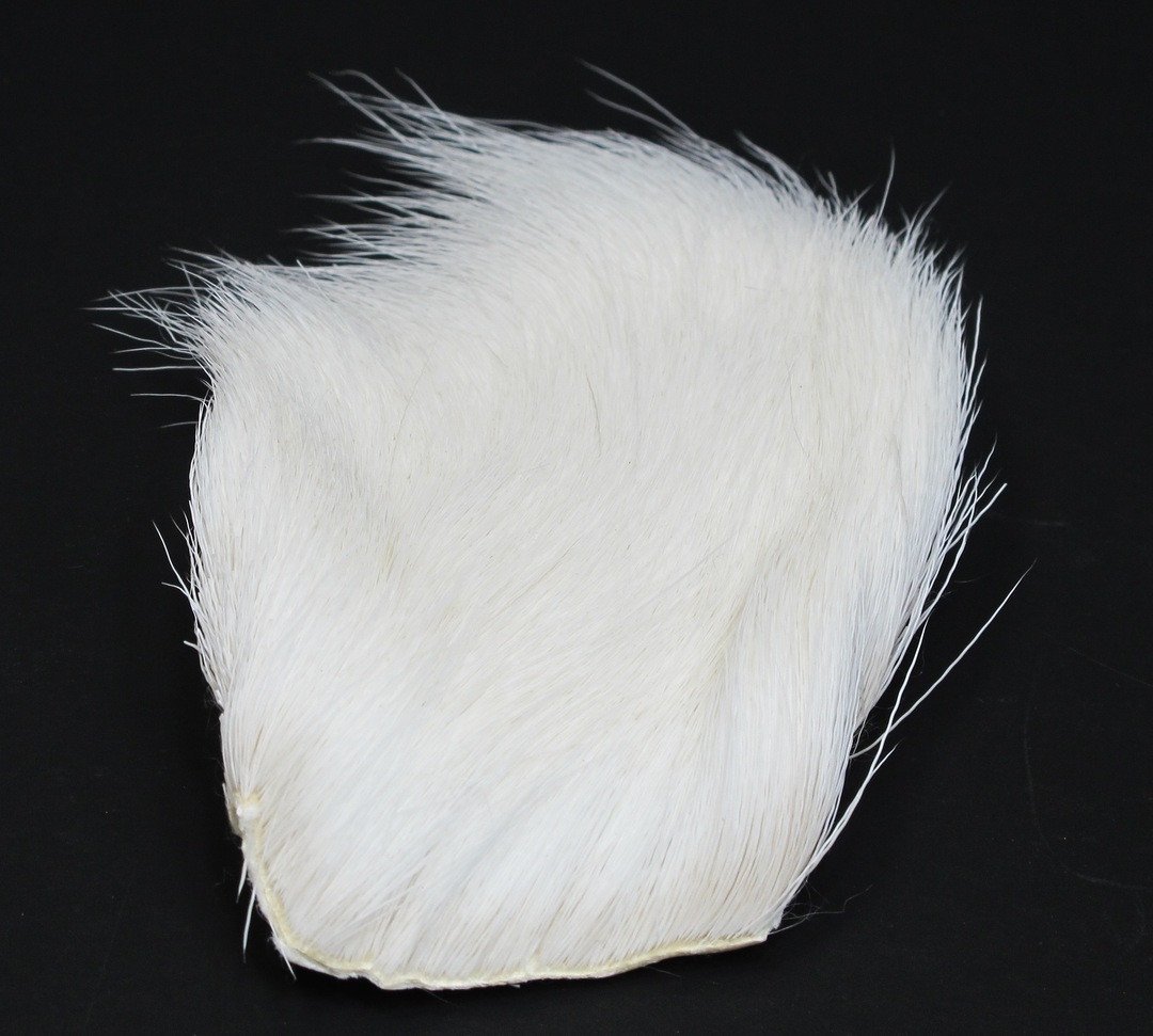 Nature's Spirit Dyed Deer Belly Hair White