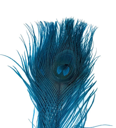 Nature's Spirit Dyed Peacock Sticks Fluorescent Blue Saddle Hackle, Hen Hackle, Asst. Feathers