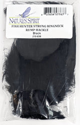 Nature's Spirit Fish Hunter Ringneck Pheasant Rump Hackle Black Saddle Hackle, Hen Hackle, Asst. Feathers