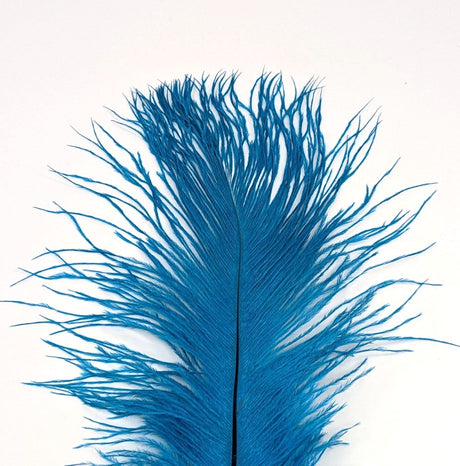 Nature's Spirit Ostrich Plume 10-12" Fl Blue Saddle Hackle, Hen Hackle, Asst. Feathers