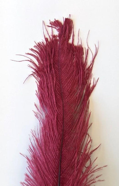 Nature's Spirit Ostrich Plume Claret Saddle Hackle, Hen Hackle, Asst. Feathers