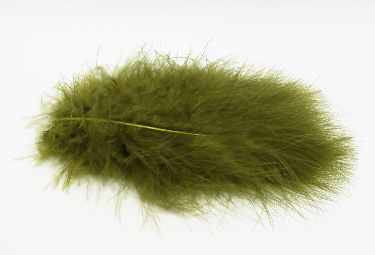 Nature's Spirit Prime Long Marabou 10 Plumes 5-8" Olive Saddle Hackle, Hen Hackle, Asst. Feathers