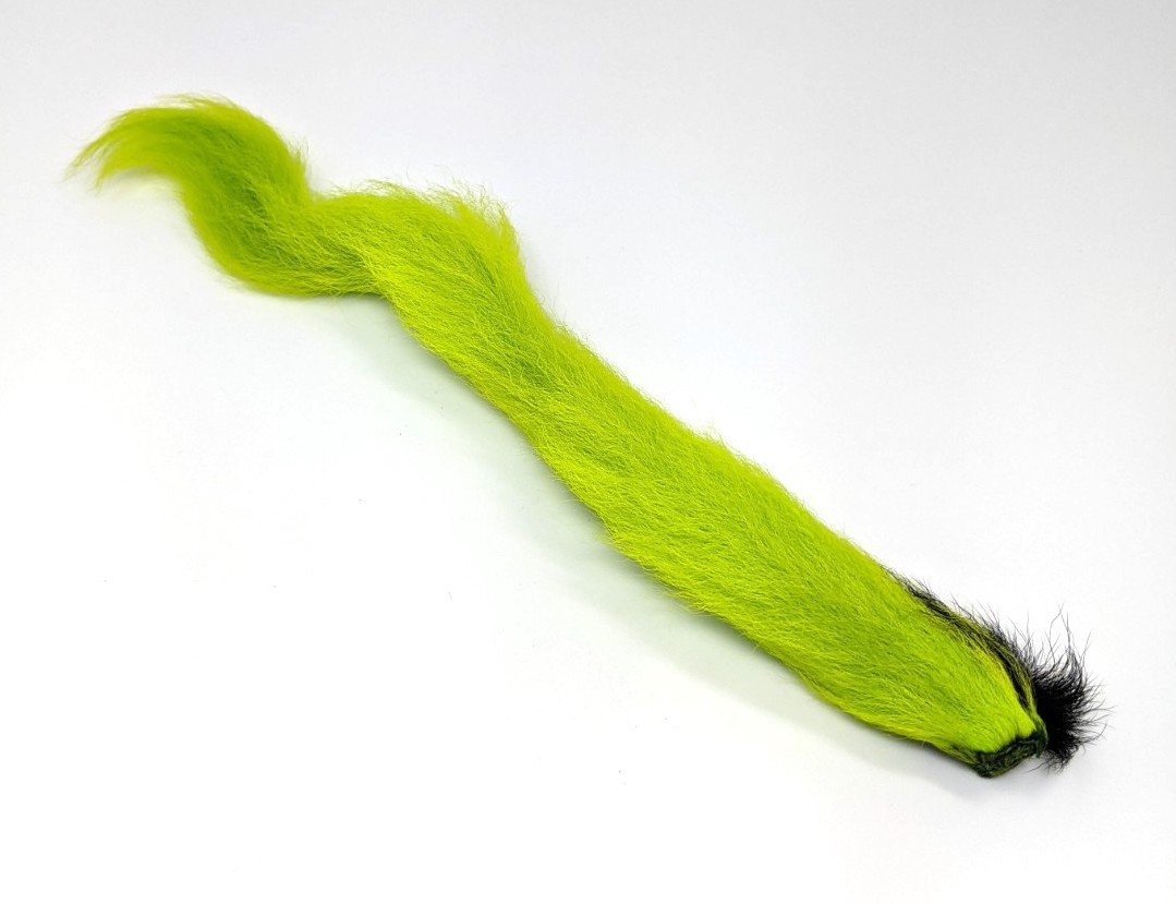 Nature's Spirit Select Calf Tail Fl Chartreuse Hair, Fur