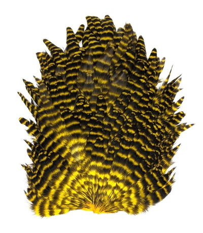 Nature's Spirit Select Hen Saddle Grizzly Yellow Saddle Hackle, Hen Hackle, Asst. Feathers